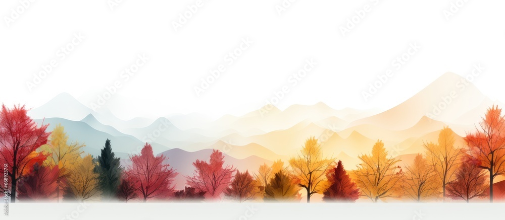 Autumn mountain with vibrant foliage