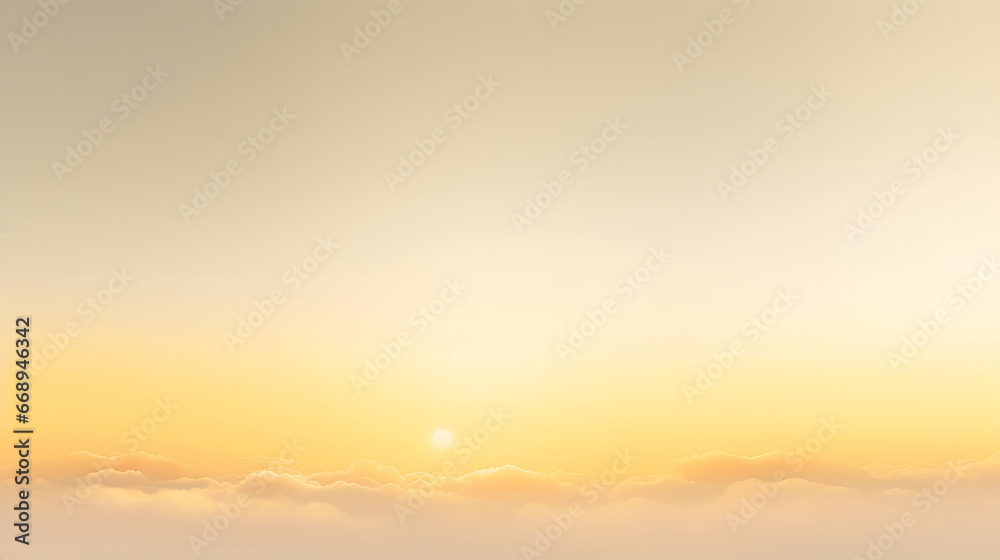 sun rays and yellow  clouds  background