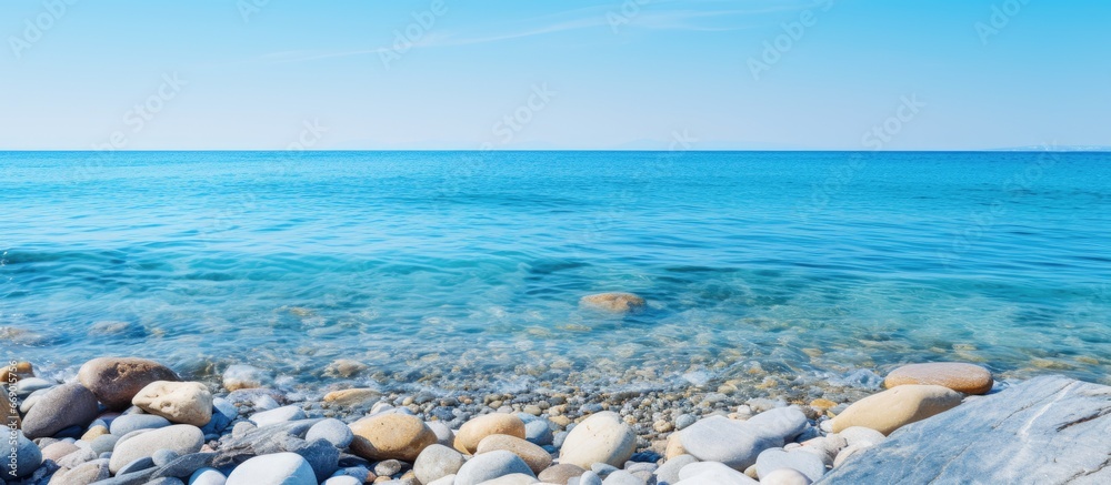 Ocean waves crashing on a rocky coastline