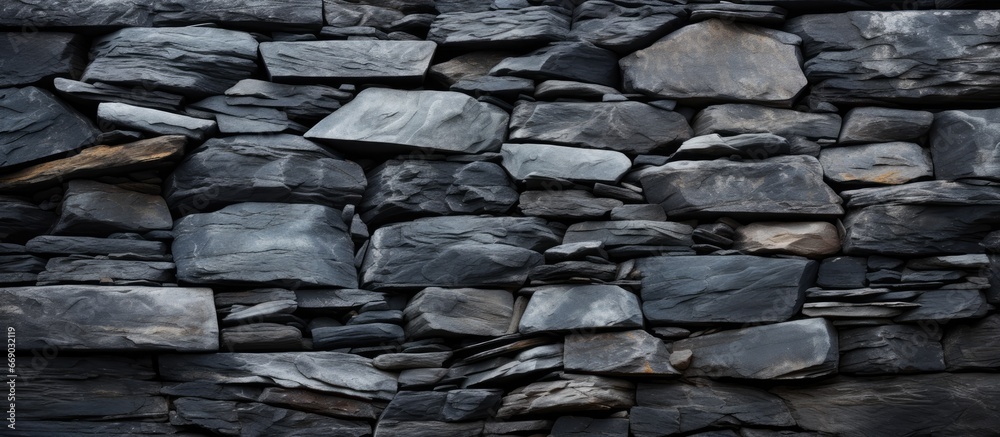 dark gray stones forming a backdrop