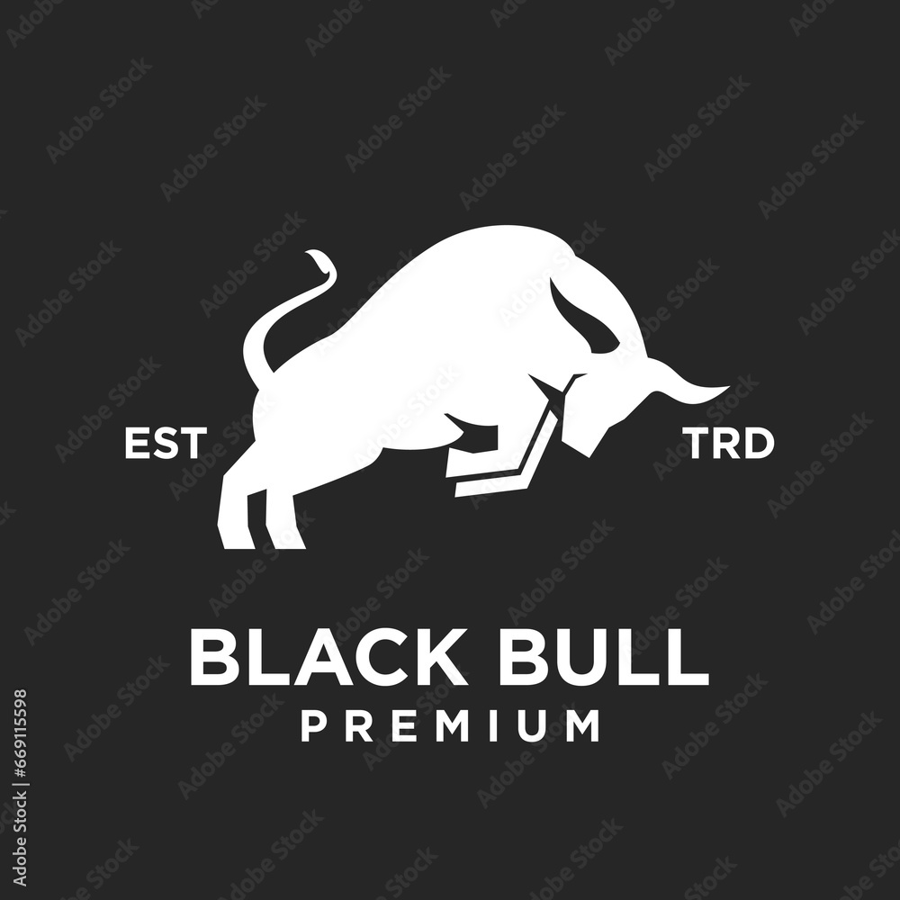 Bull logo icon design illustration