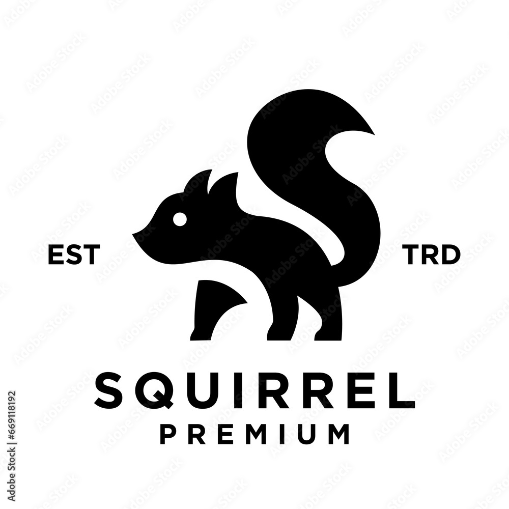 Squirrel logo icon design illustration