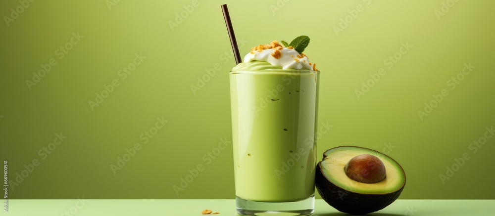 Avocado shake made with condensed milk at home