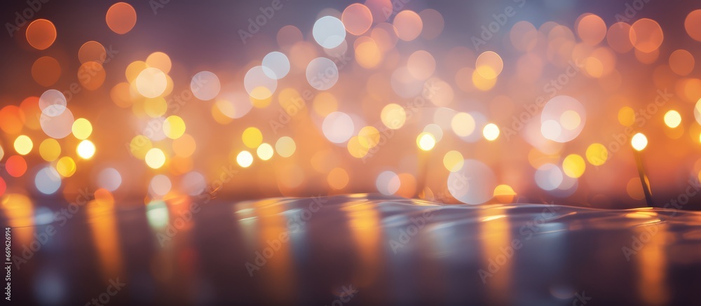 Line of bokeh light