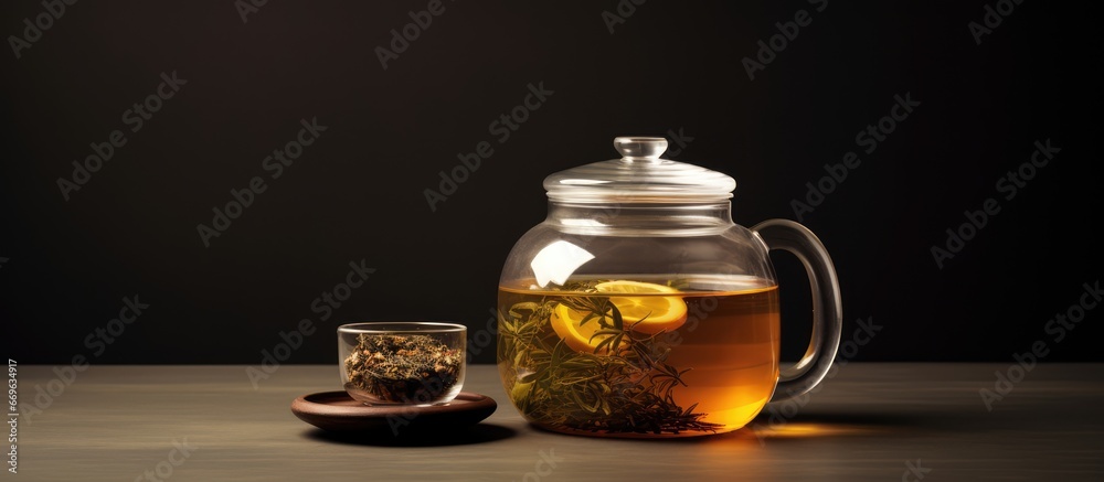 Jar containing tea