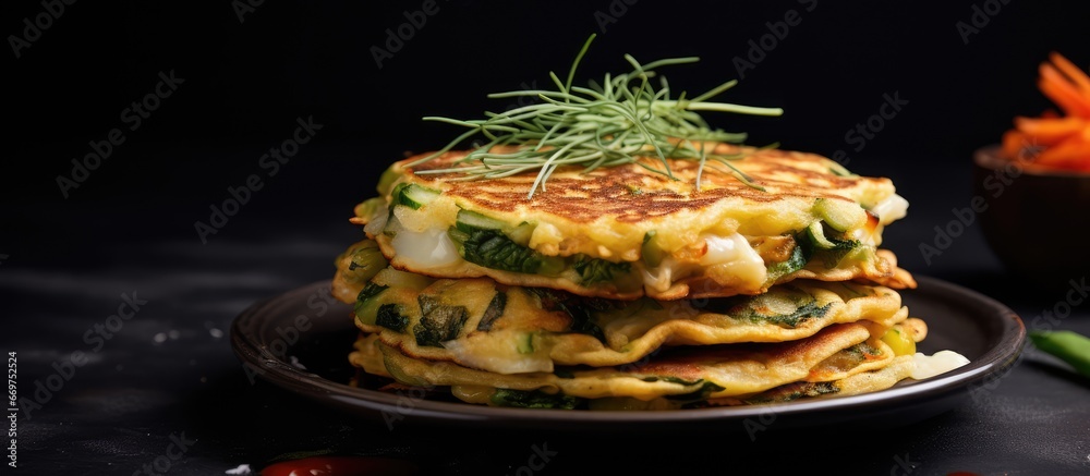 Savory crispy vegetable pancake