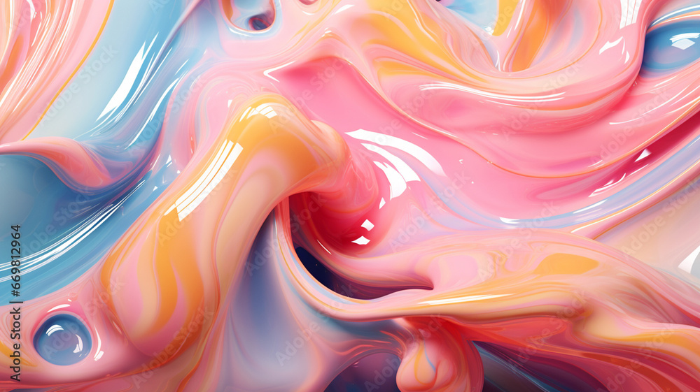 Beautiful liquid ink wave background