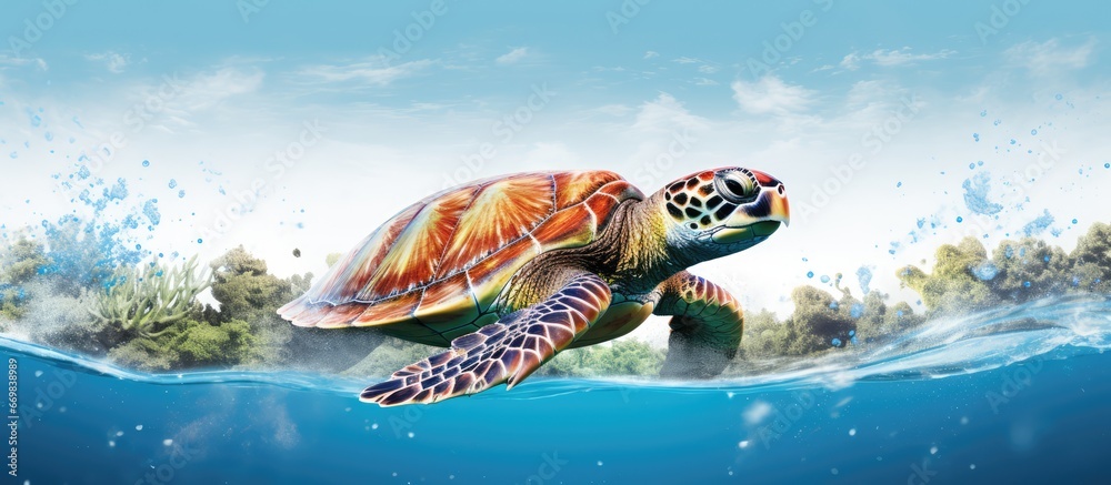 Honu the Hawaiian sea turtle