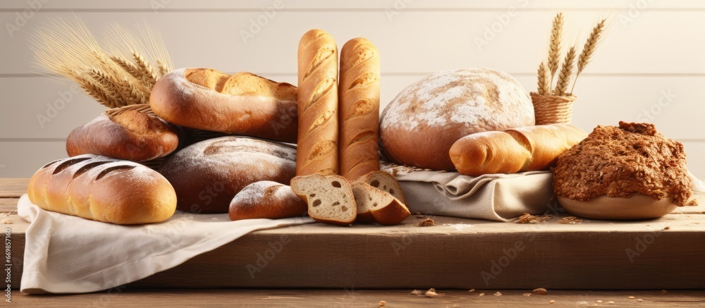 Various types of breads