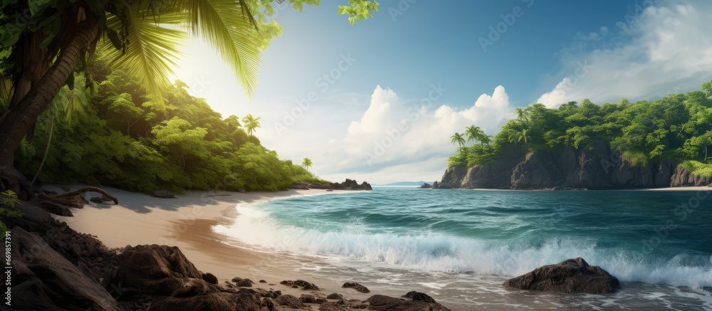 Beach concealed in jungle