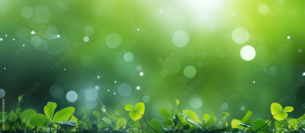 Green nature in bokeh backdrop