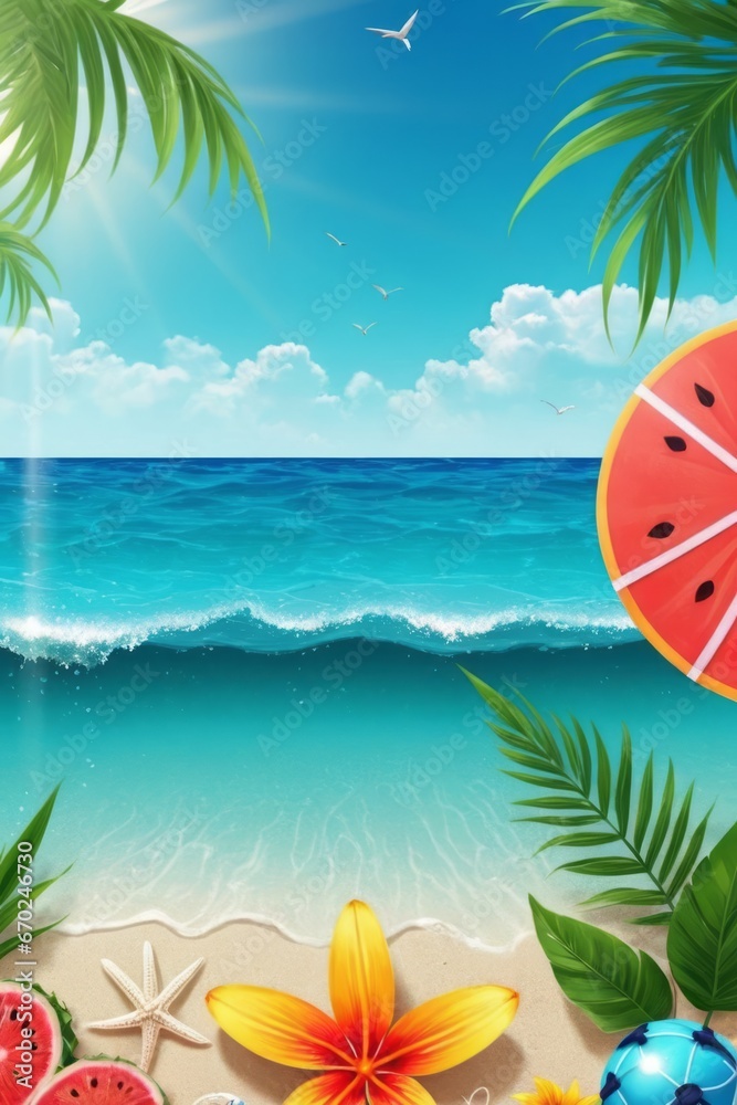 Tropical summer themed background/wallpaper