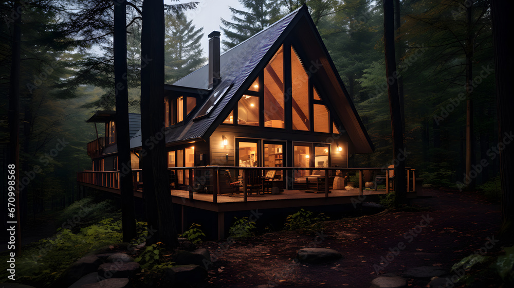 A peaceful mountain cabin nestled in the woods., cottage nestled in the woods, Home Through The Woods