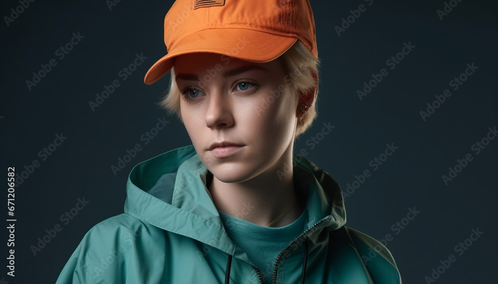 Caucasian men and boys looking confident in casual fashion portrait generated by AI