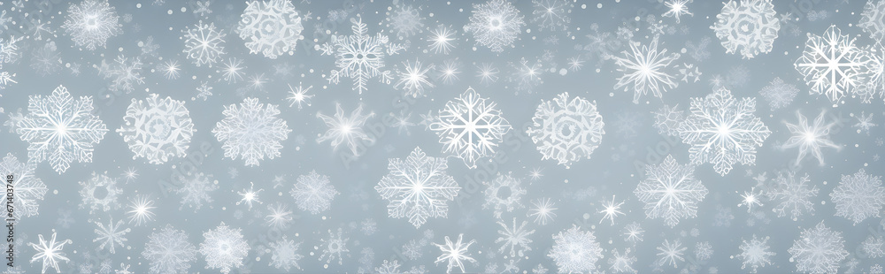 blue christmas card with white snowflakes vector illustration 