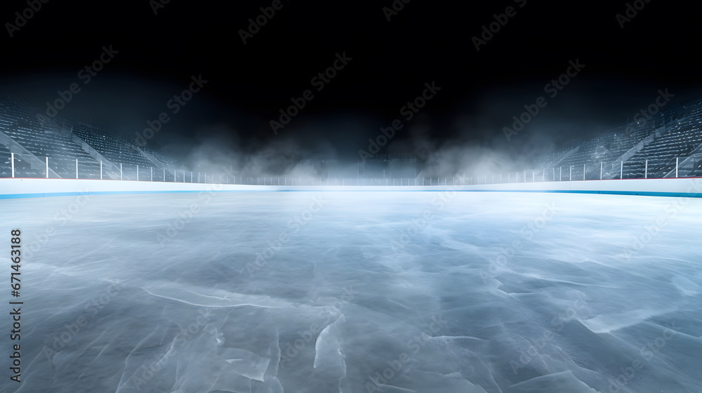 Hockey ice rink sport arena empty field - stadium