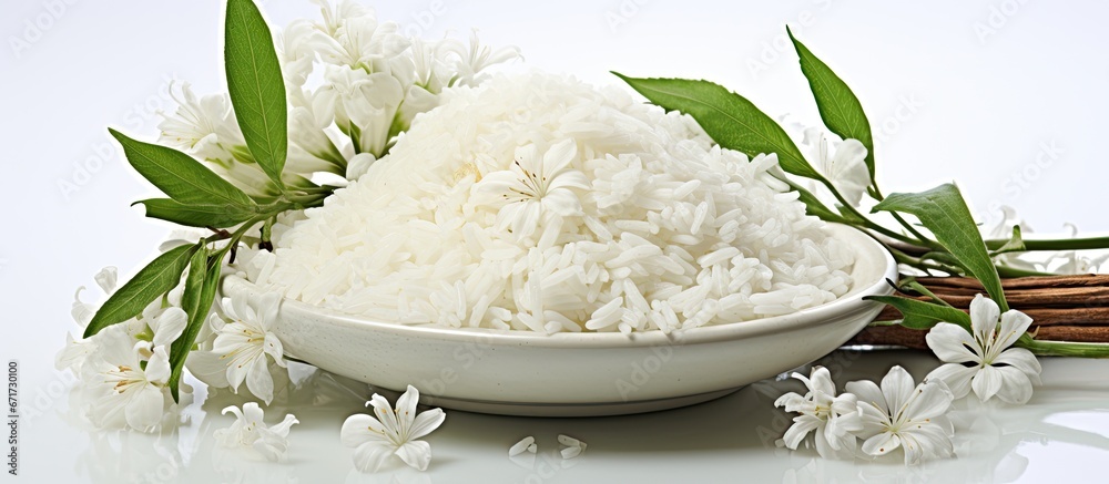 The fragrance of jasmine rice reminds you of blooming flowers