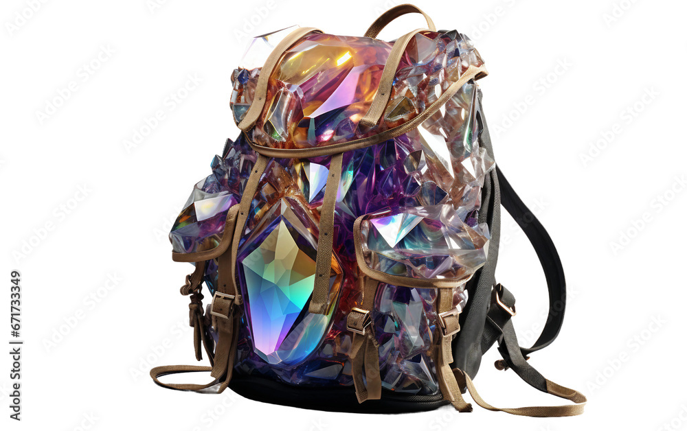 Gemstone Dreamscape backpack, on transparent background