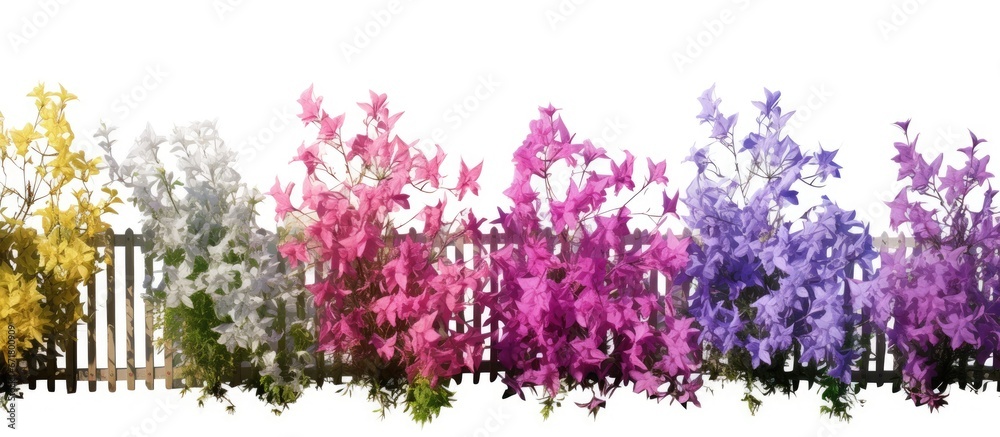 Bellflower trees in different hues are frequently employed as plants for garden fences or positioned in the garden s corner as a backdrop