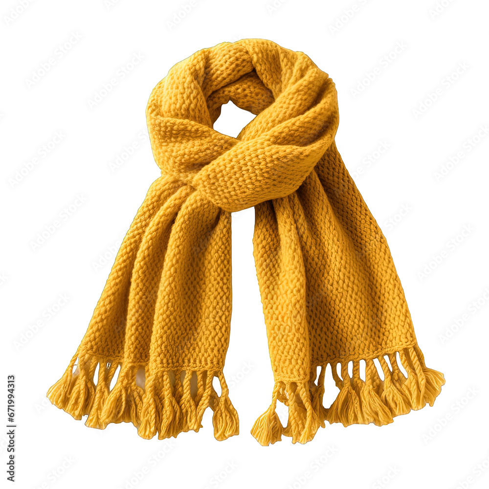 Yellow Scarf Isolated