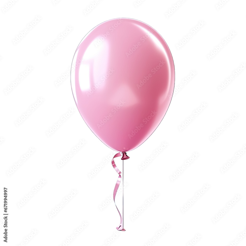 pink balloon isolated