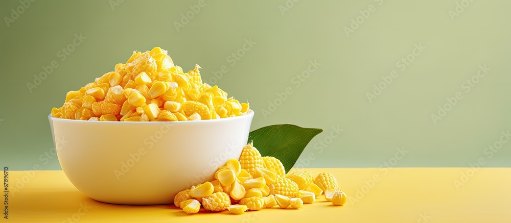 Fresh corn seeds are used to make corn flakes that are both delectable and nutritious