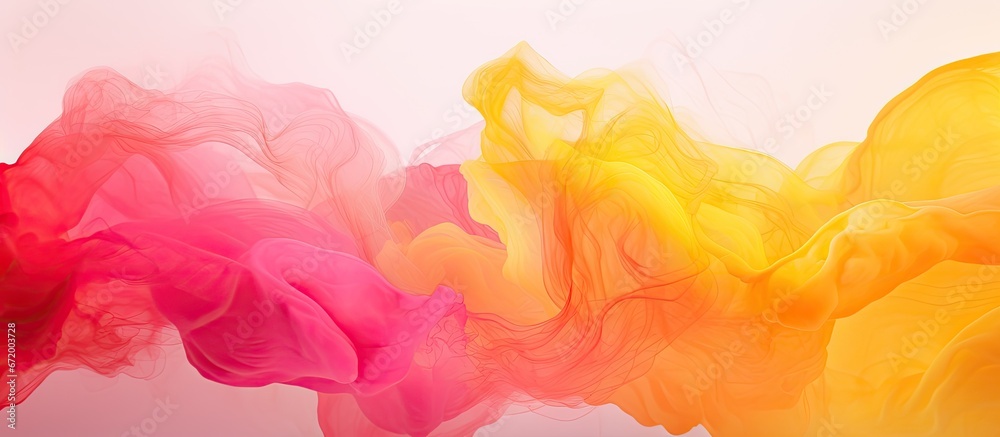 Pink red and yellow blend together in an abstract backdrop