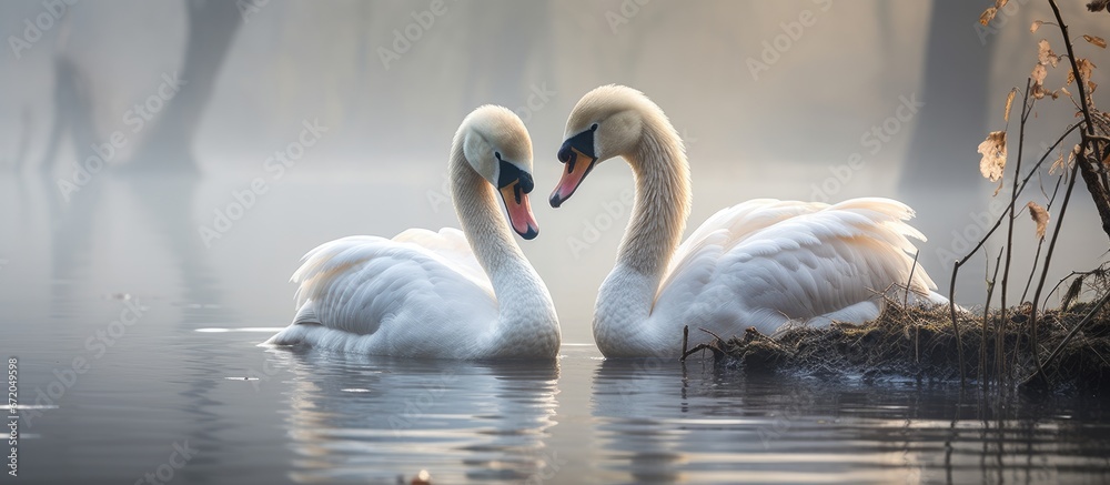 Gorgeous Romanian swans