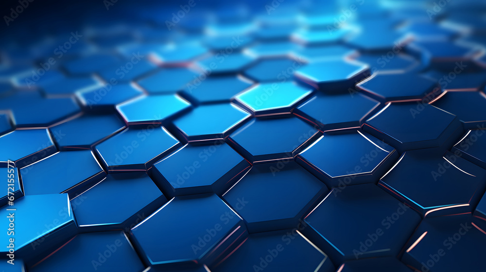 blue hexagon background, Abstract blue technology hexagonal background, wall background. background texture. wall with textured hexagons,3d render