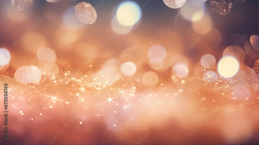 golden christmas lights, gold glitter background, abstract background, particle gold	