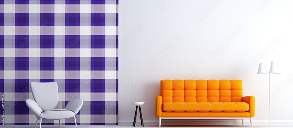 The modern repeat pattern consists of a plaid and check design