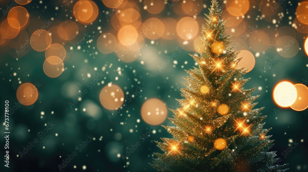 Closeup of Christmas-tree background