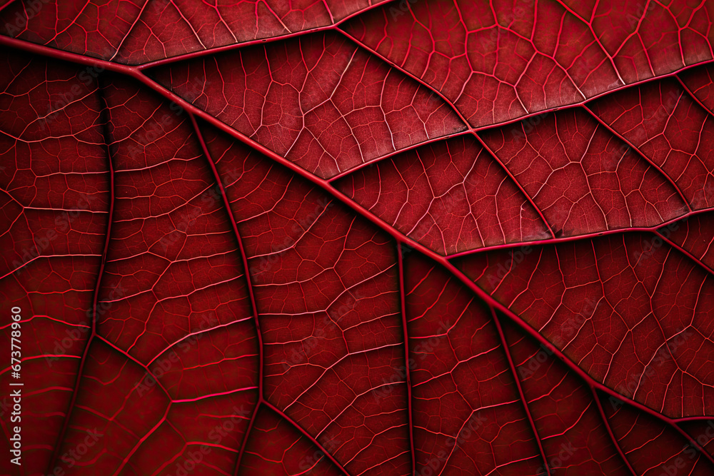 Close up red leave for background. red leaf macro