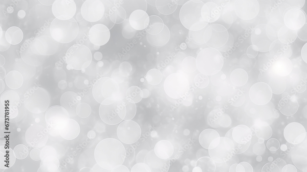 Background bokeh blur circle variety white gray. Dreamy soft focus wallpaper backdrop