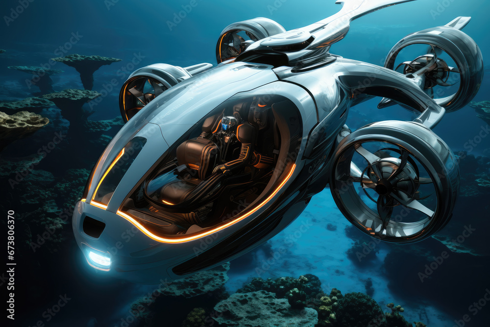 Future personal transportation, a vehicle that can go underwater and fly in the air, Travel through outer-space, Able to handle any environment.