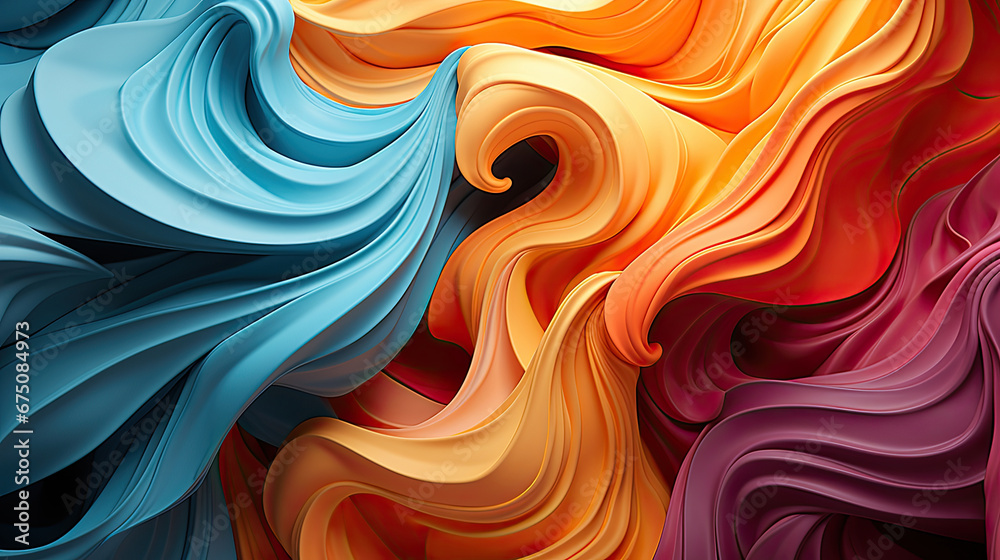 A vibrant, close-up image of a sun and waves on a colorful background. This asset is perfect for designs related to summer, beach, vacation, and tropical themes.