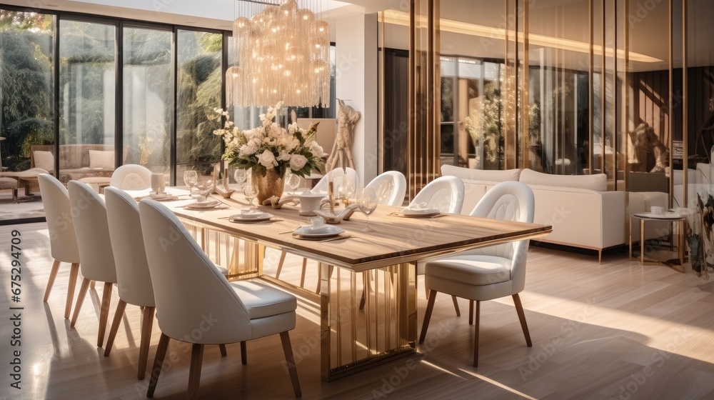 Dining room, Luxurious modern.