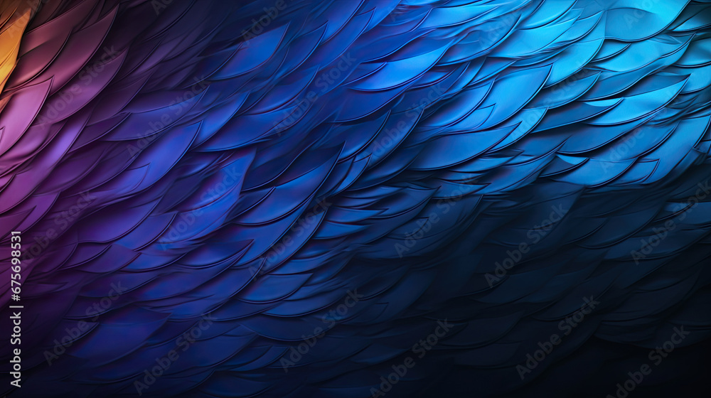 Abstract dark background. Silk satin fabric.violet blue color.Elegant background with space for design. Soft wavy folds. Abstract Background with 3D Wave Bright blue , Christmas, birthday, anniversary