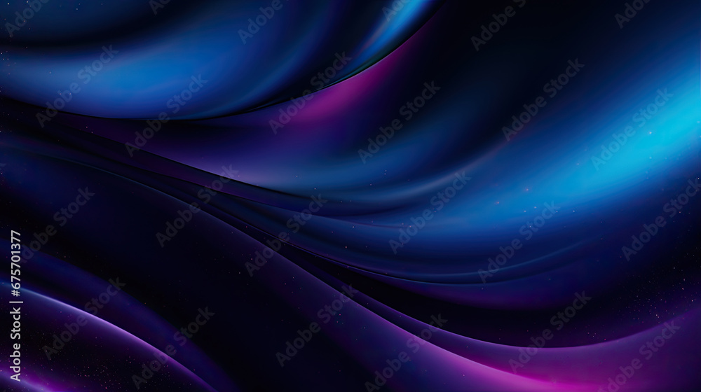 Abstract dark background. Silk satin fabric.pink blue purple. Elegant background with space for design. Soft wavy folds. Abstract Background with 3D Wave Bright blue , Christmas, birthday, anniversary