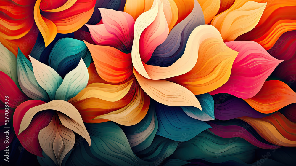 abstact flower background, Beautiful modern colorful flower design