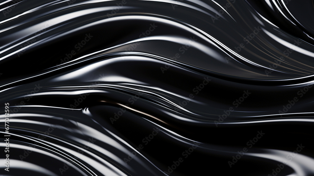 Beautiful liquid ink wave