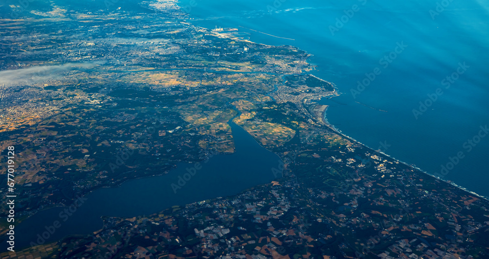 Aerial view of the country side of eastern Japan