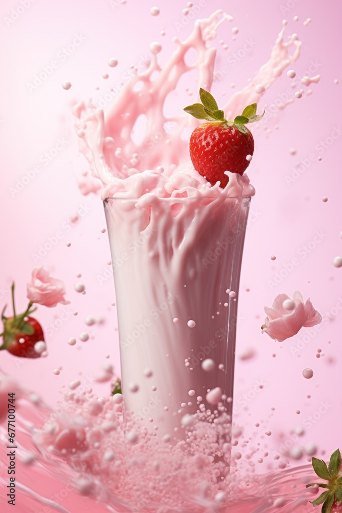 strawberry milk shake.