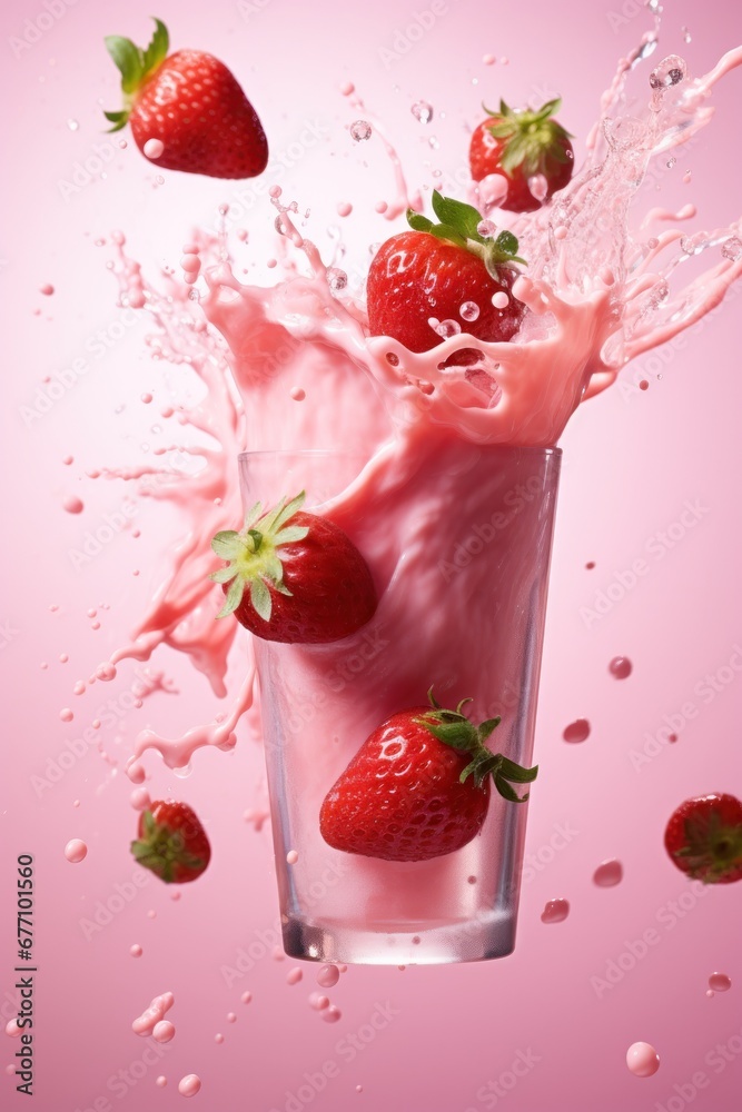 strawberry milk shake.