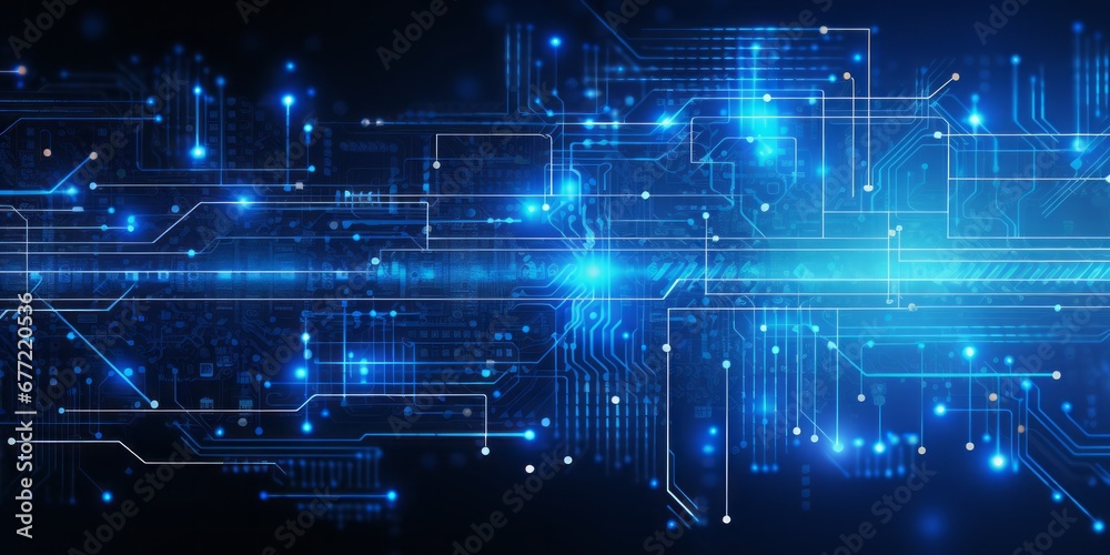 Blue Technographic Line Diagram, Unveiling a Futuristic Technology Concept, Where Abstract Lines Merge with Digital Innovation in a Tech-Forward Design