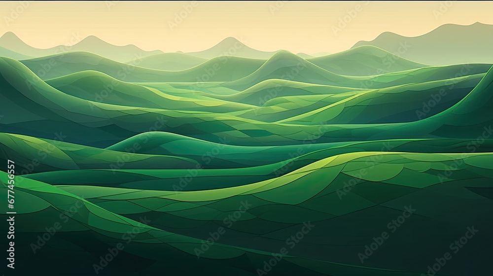 landscape with green mountains, green texture, Abstract organic green lines waves as wallpaper background,  Abstract green floral background	 	