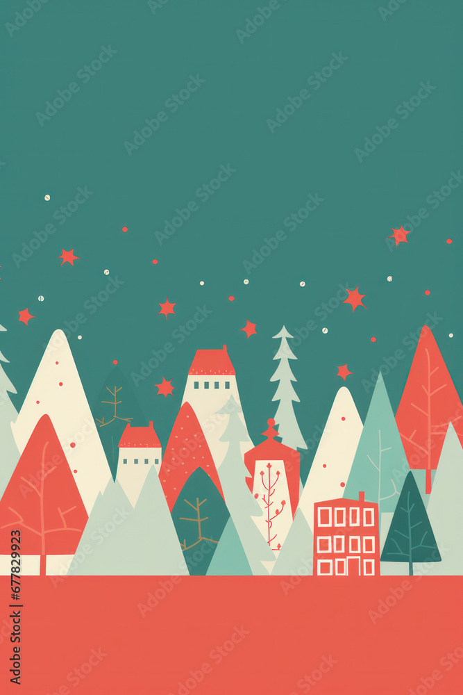 christmas greeting poster with copy space for text