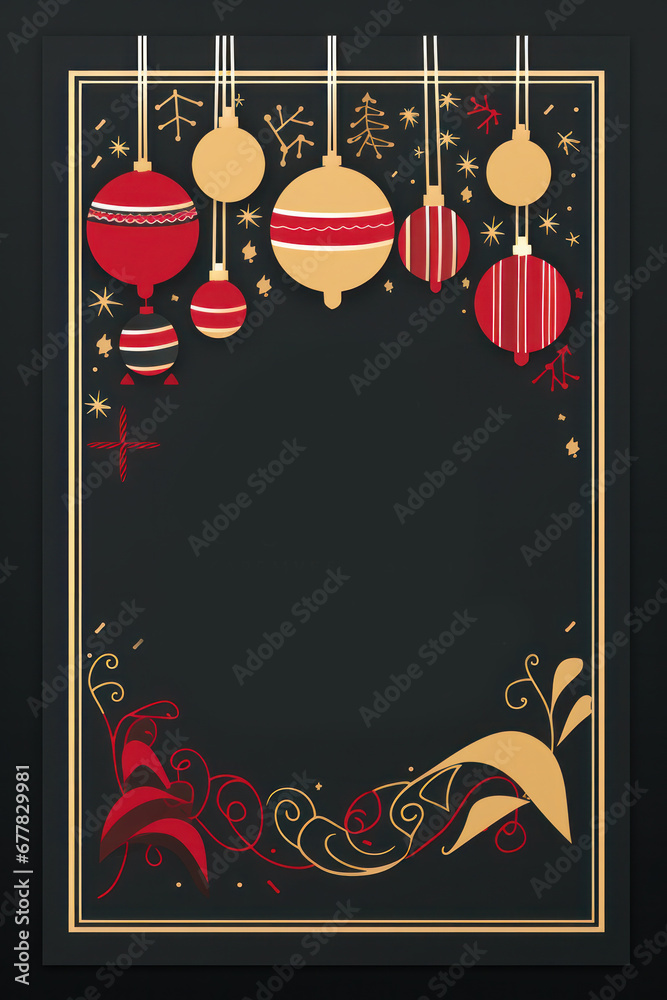 christmas greeting poster with copy space for text