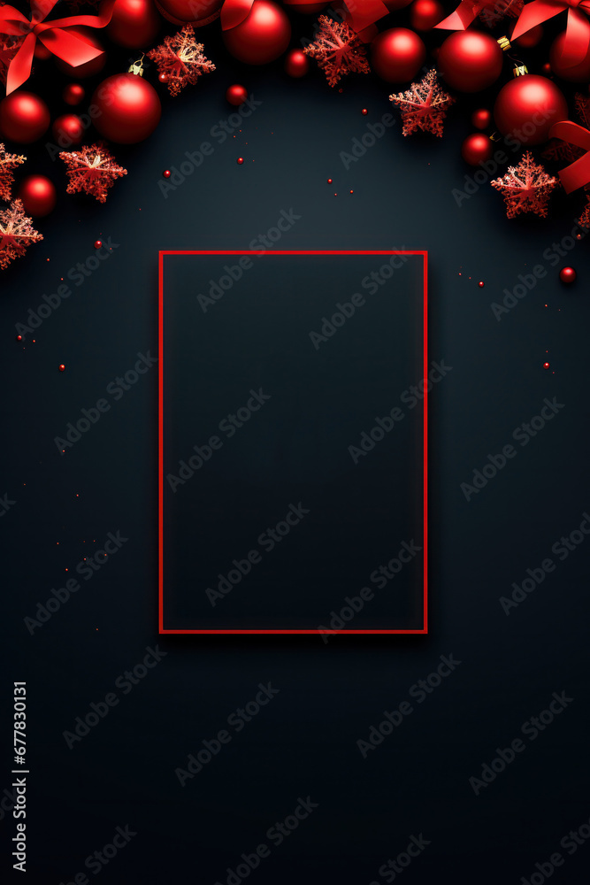 christmas greeting poster with copy space for text