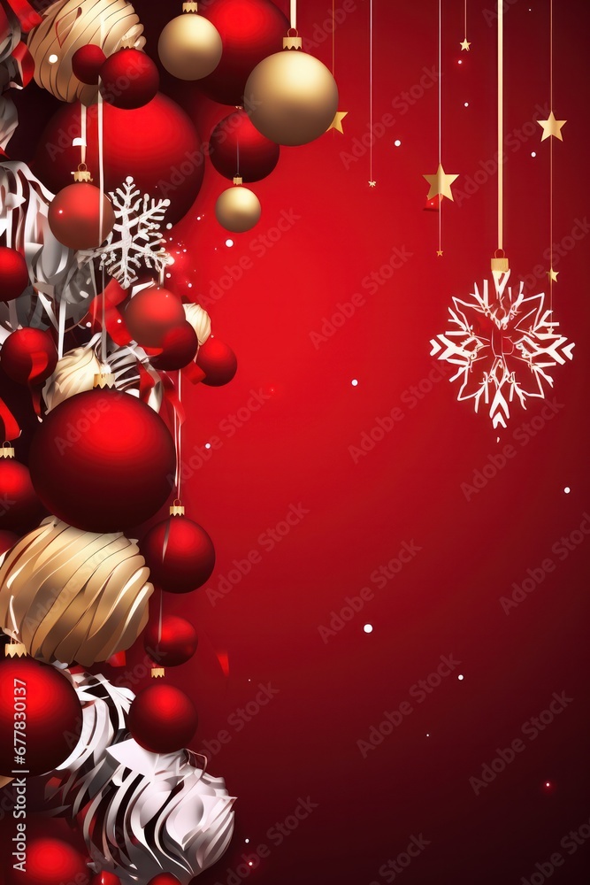 christmas greeting poster with copy space for text